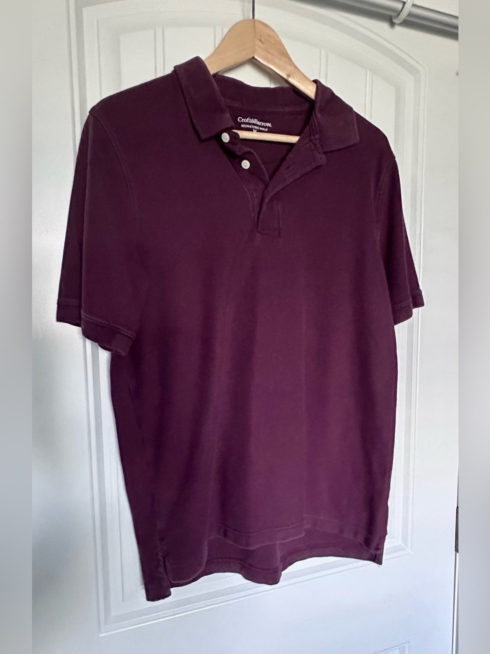 Croft & Barrow Signature Polo Shirt Men’s Medium Short Sleeve Cotton Classic Fit